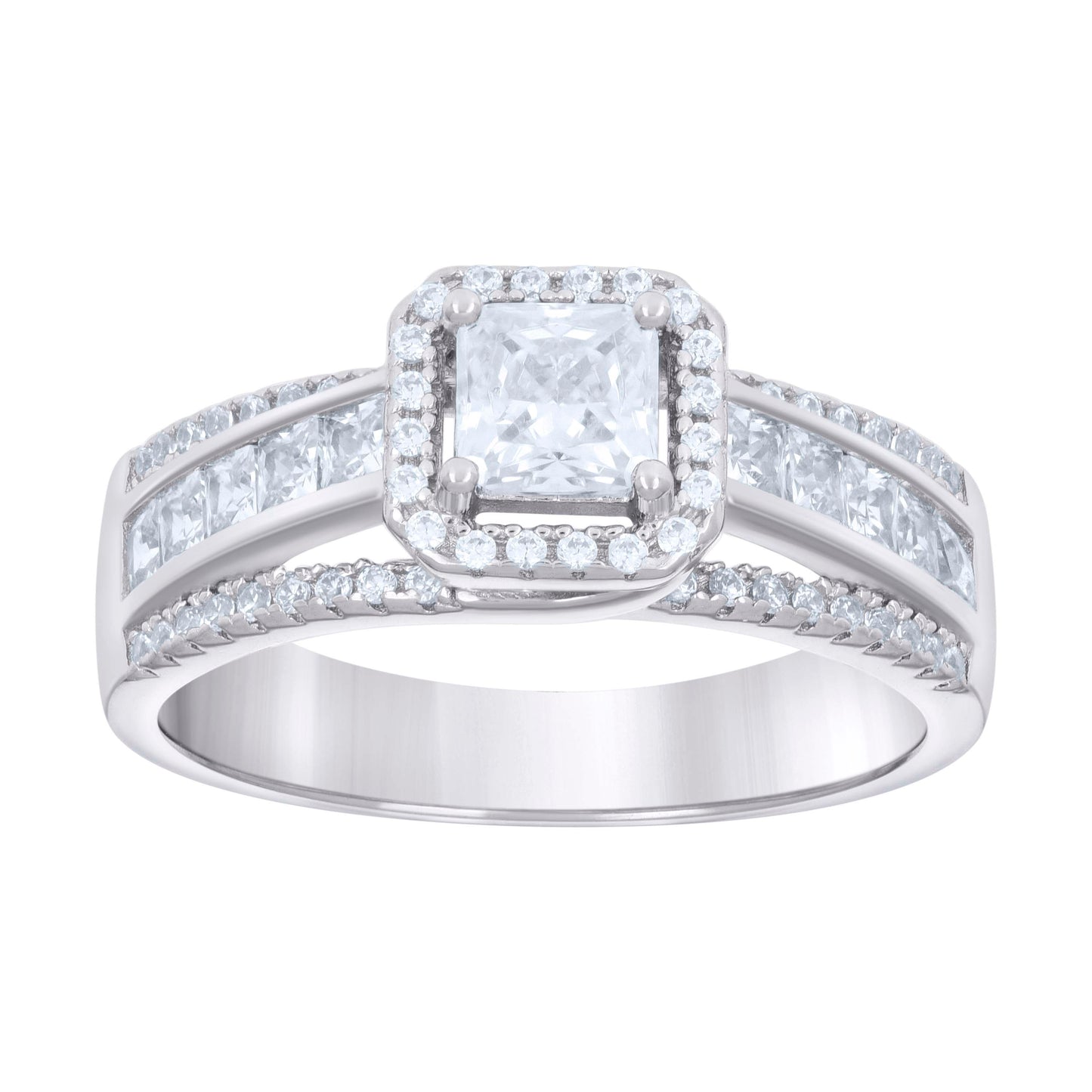 925 Sterling Silver Cz Ring S5