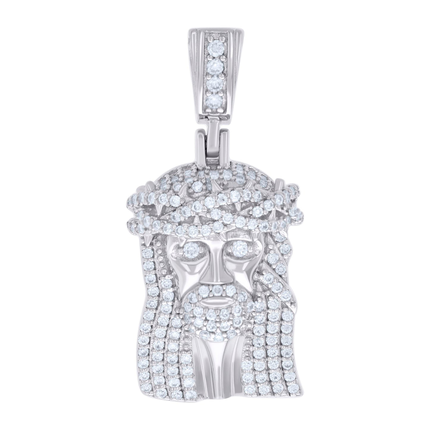 925 Sterling Silver Pendant Moissanite Ctw 0.91