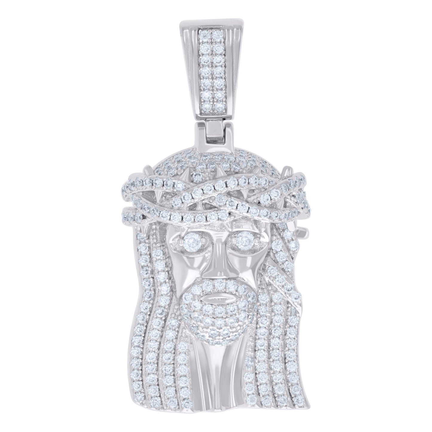 925 Sterling Silver Pendant Moissanite Ctw 1.15