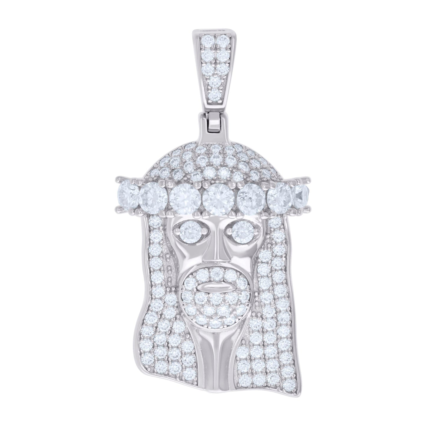 925 Sterling Silver Pendant Moissanite Ctw 1.67