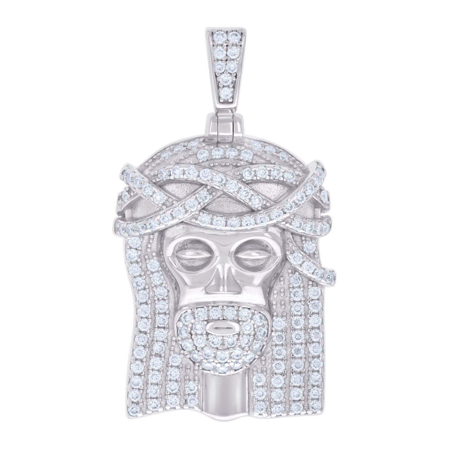 925 Sterling Silver Pendant Moissanite Ctw 0.78