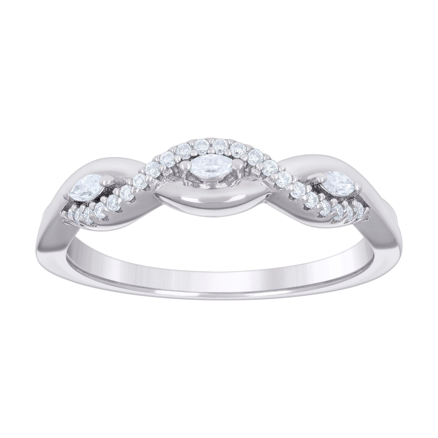 925 Sterling Silver Cz Ring S5