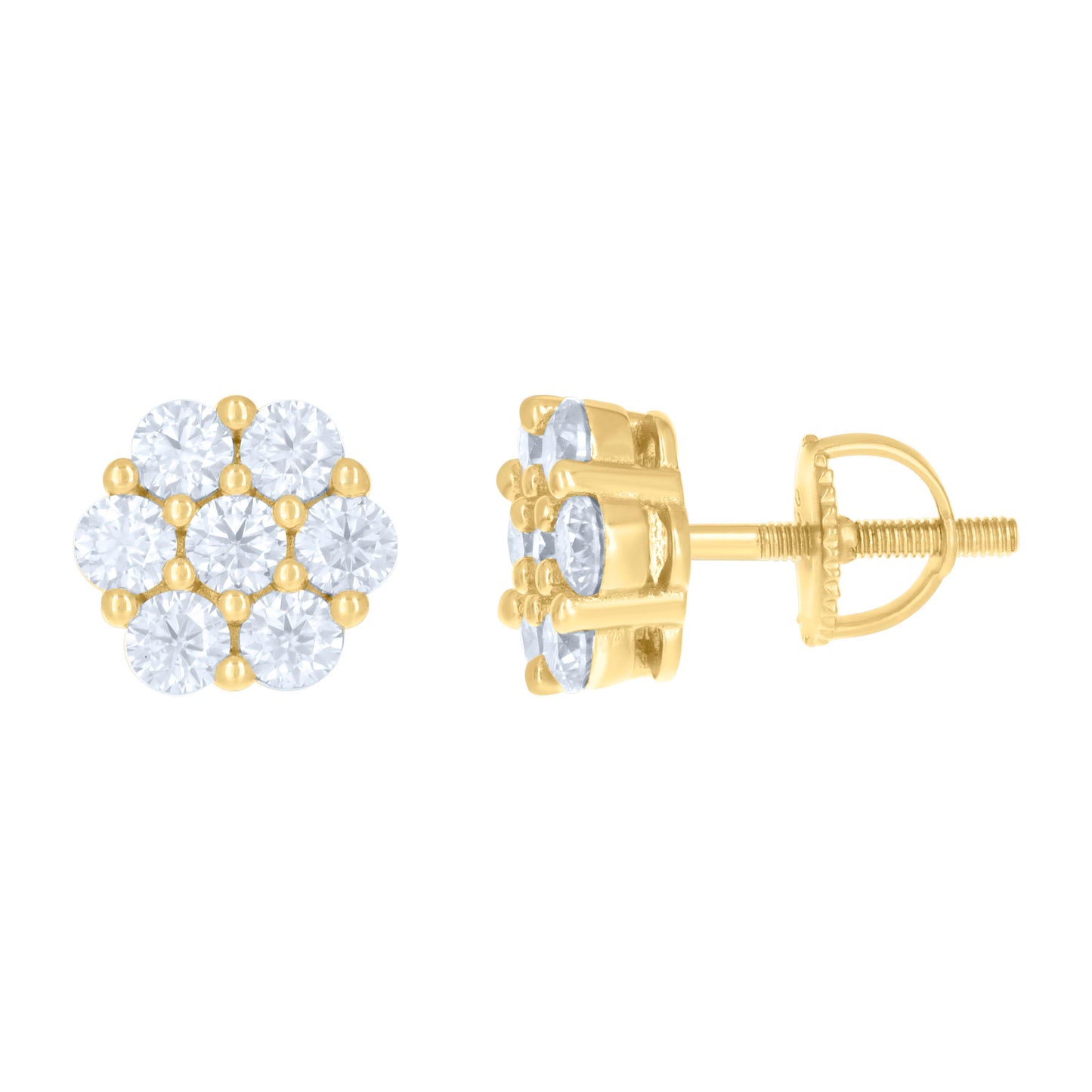 925 Sterling Silver 1.32Ctw Moissanite Earrings