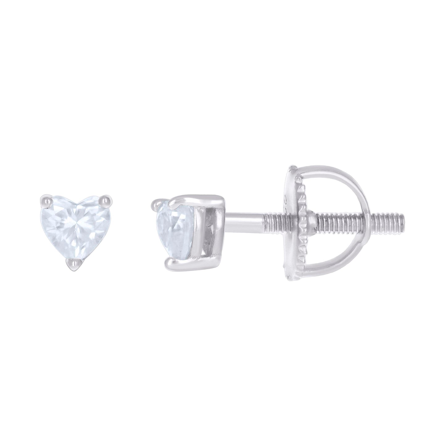 925 Sterling Silver Earring Moissanite Ctw 0.22