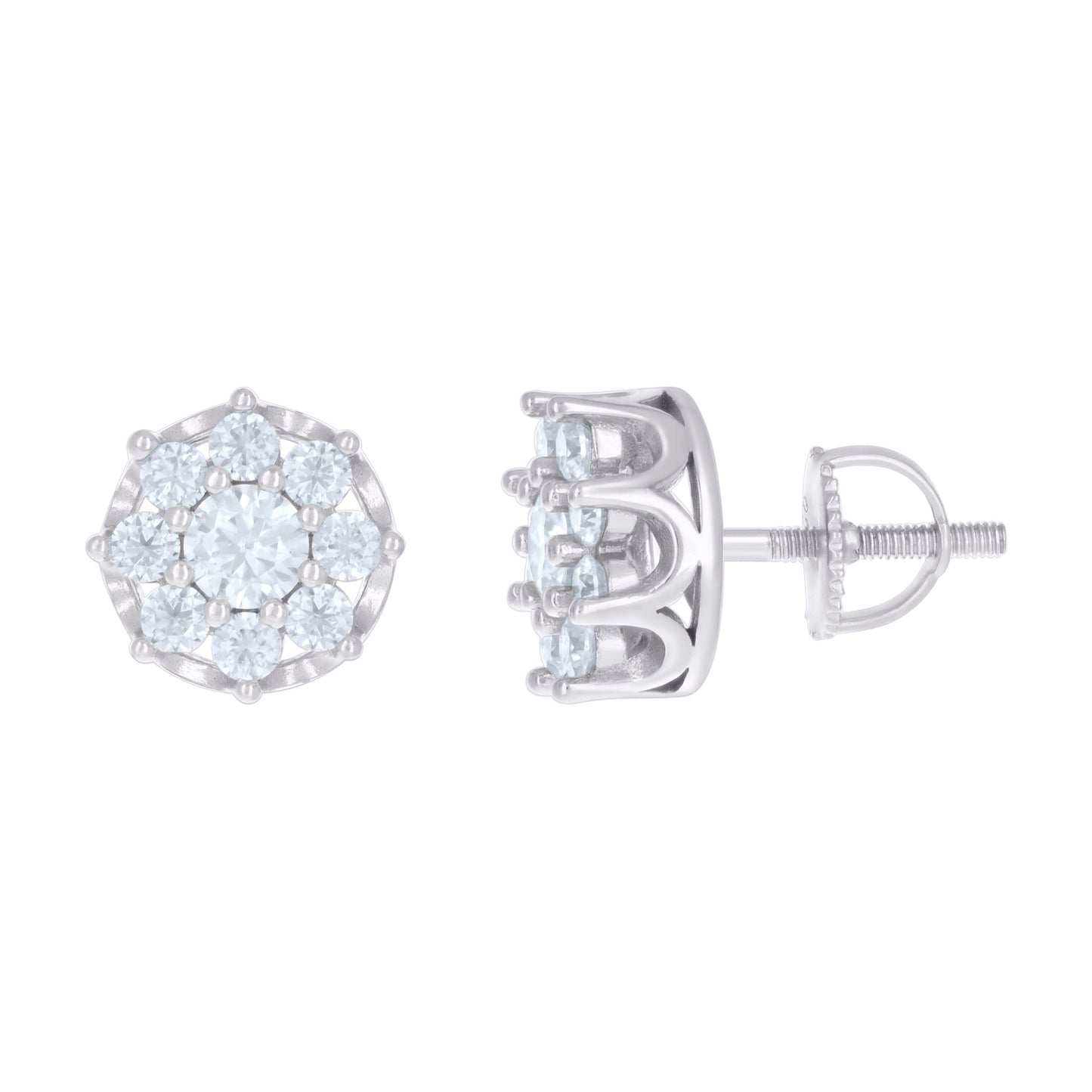 925 Sterling Silver 1.97Ctw Moissanite Earrings