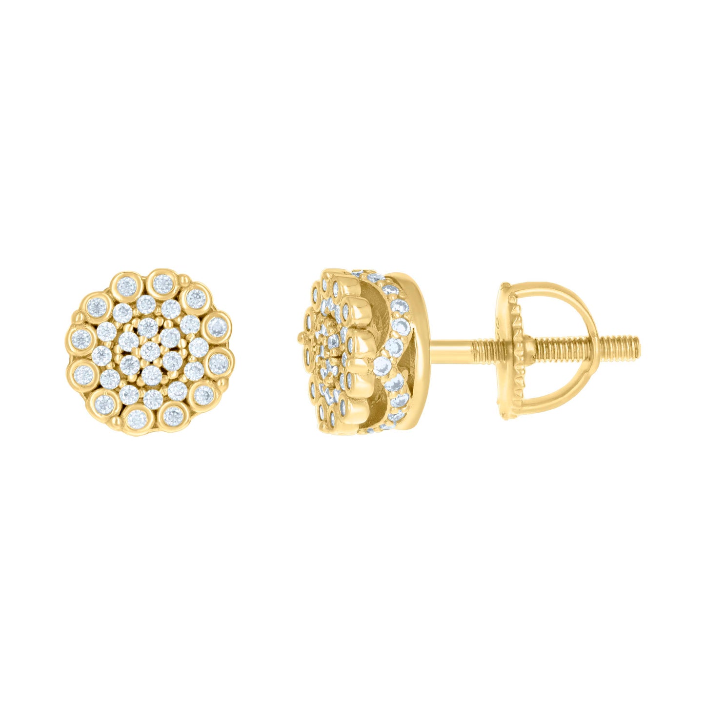 925 Sterling Silver Earring Moissanite Ctw 0.62