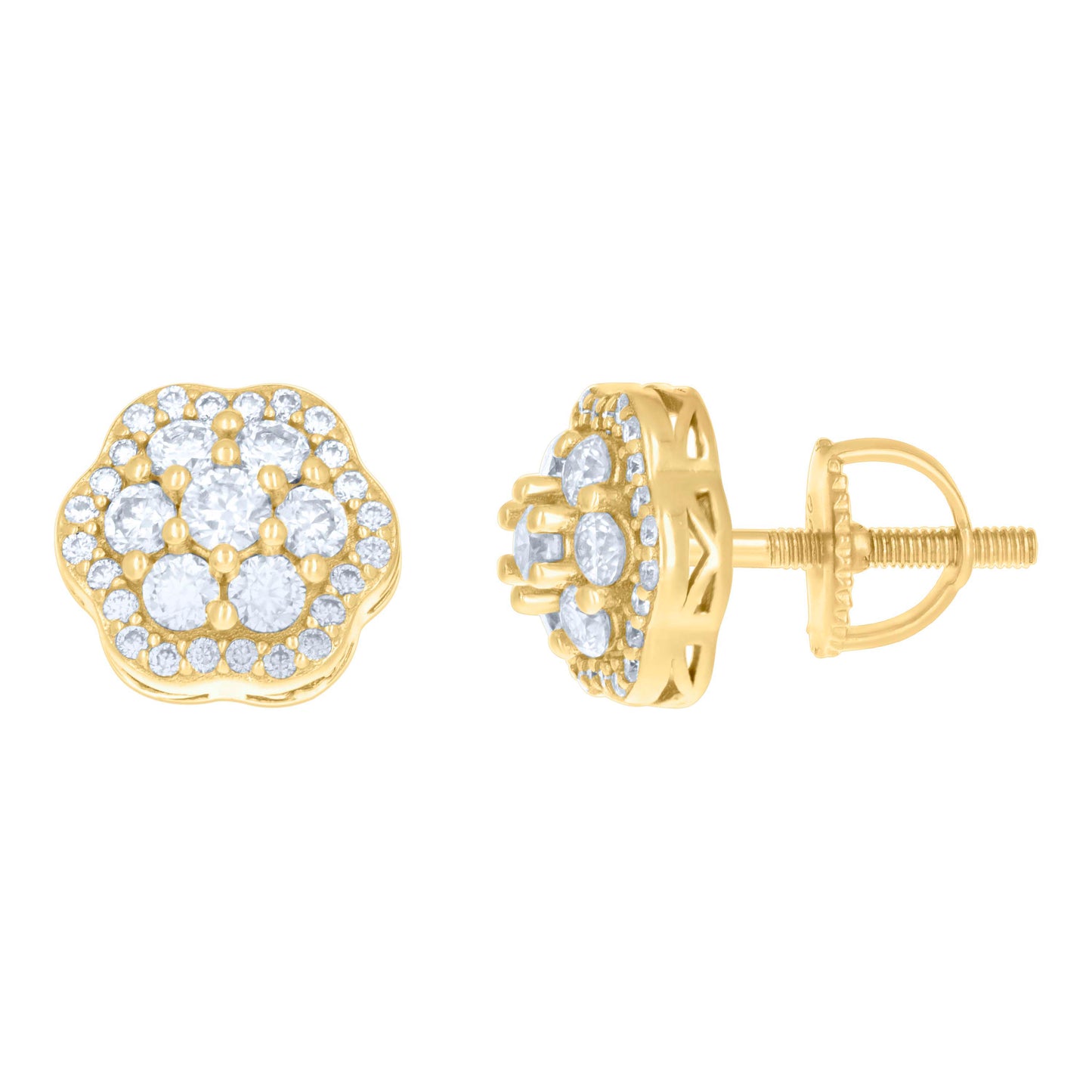 925 Sterling Silver 0.98Ctw Moissanite Earrings