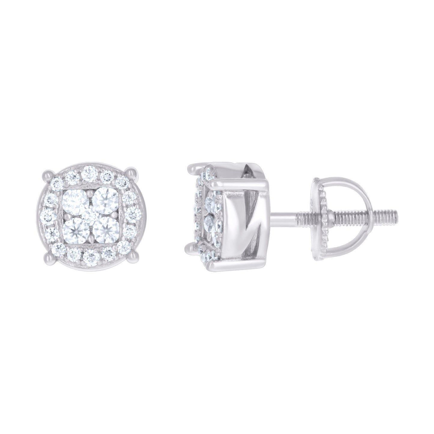 925 Sterling Silver 0.51Ctw Moissanite Earring