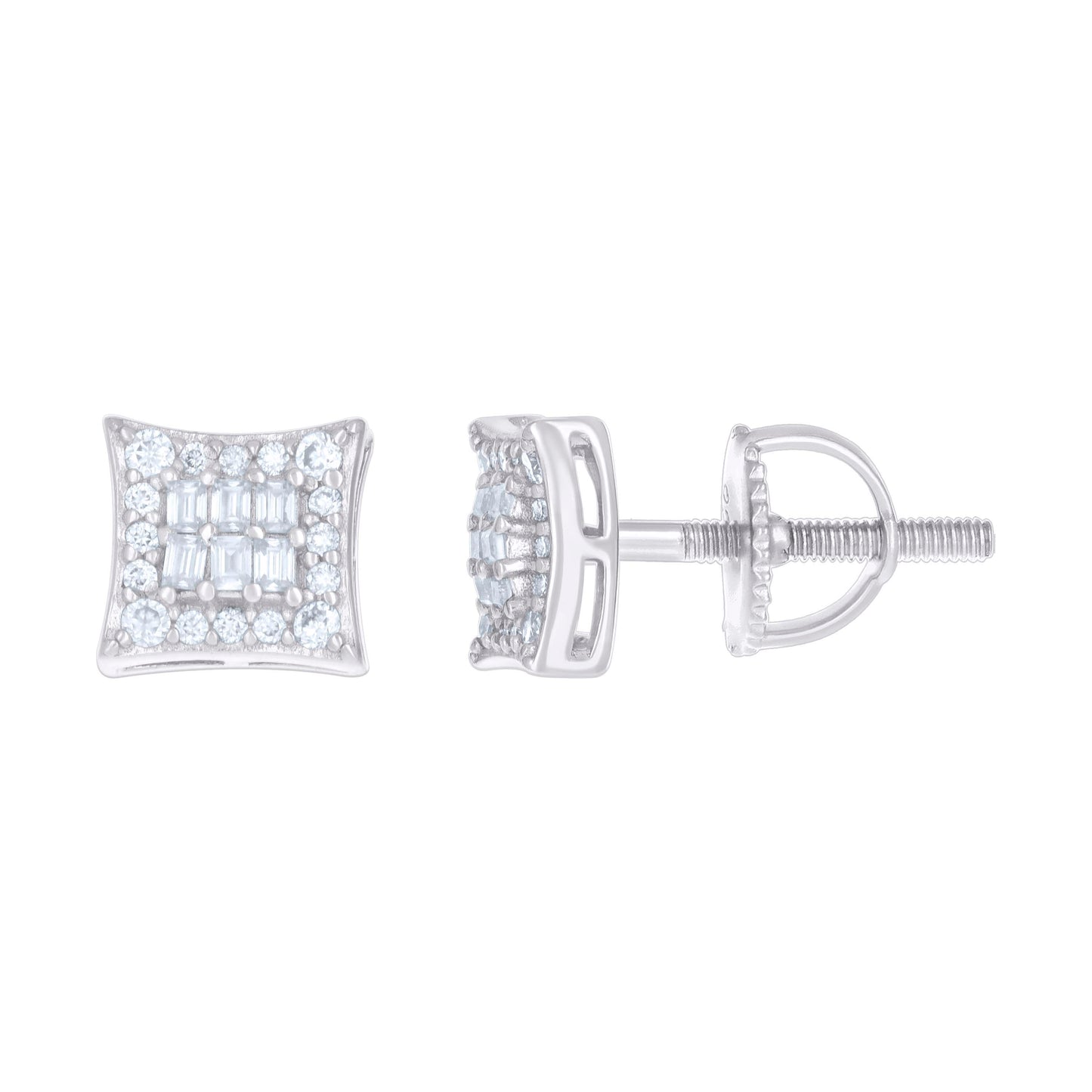 925 Sterling Silver R:0.23Ctw, B:0.23Ctw Moissanit