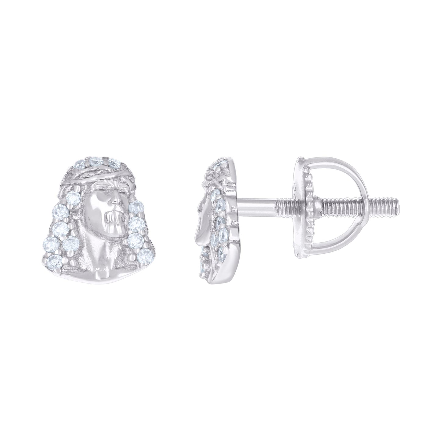 925 Sterling Silver Earrings Moissanite Ctw 0.13