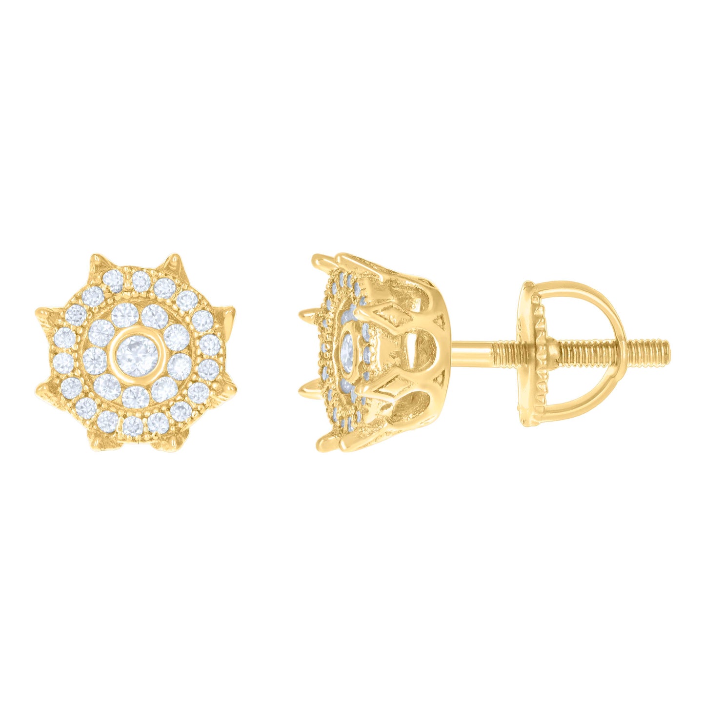 925 Sterling Silver Earrings Moissanite Ctw 0.34