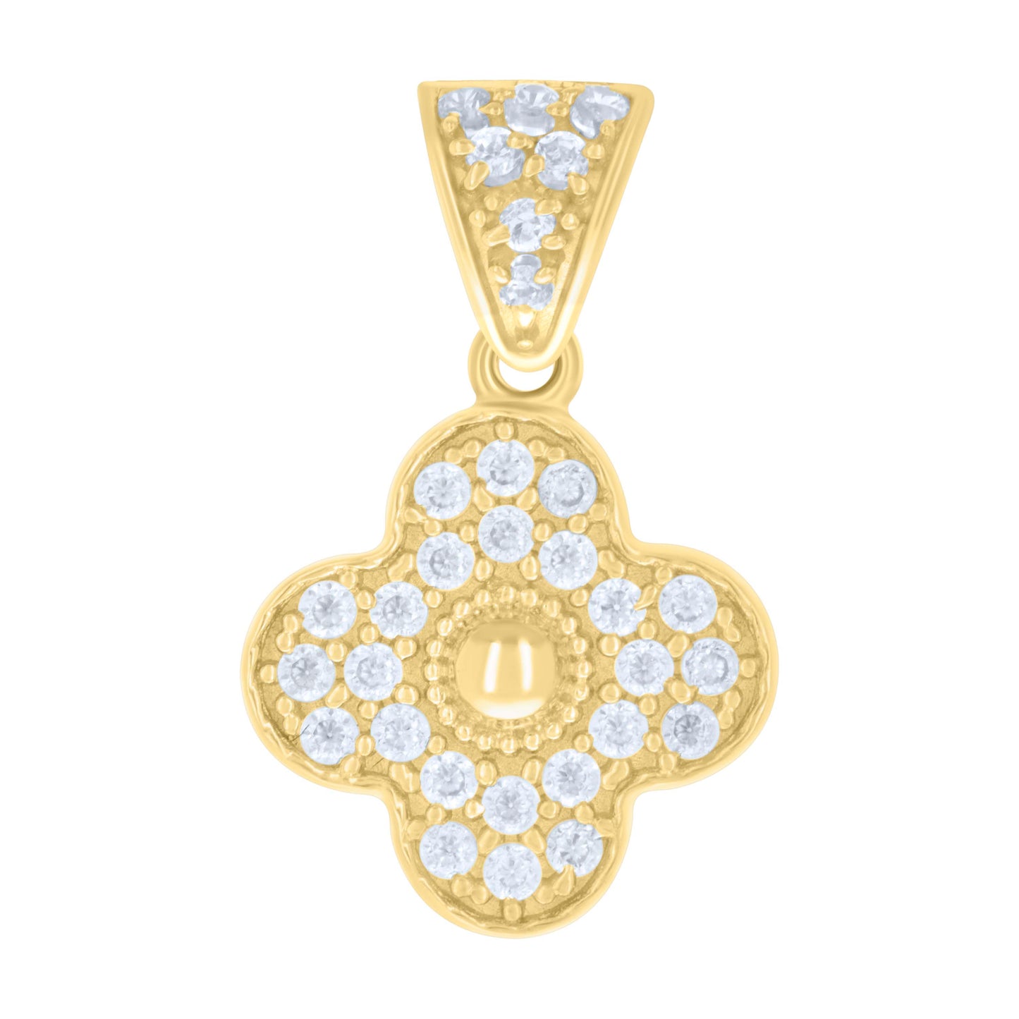 14Kt Gold Cz Pendant