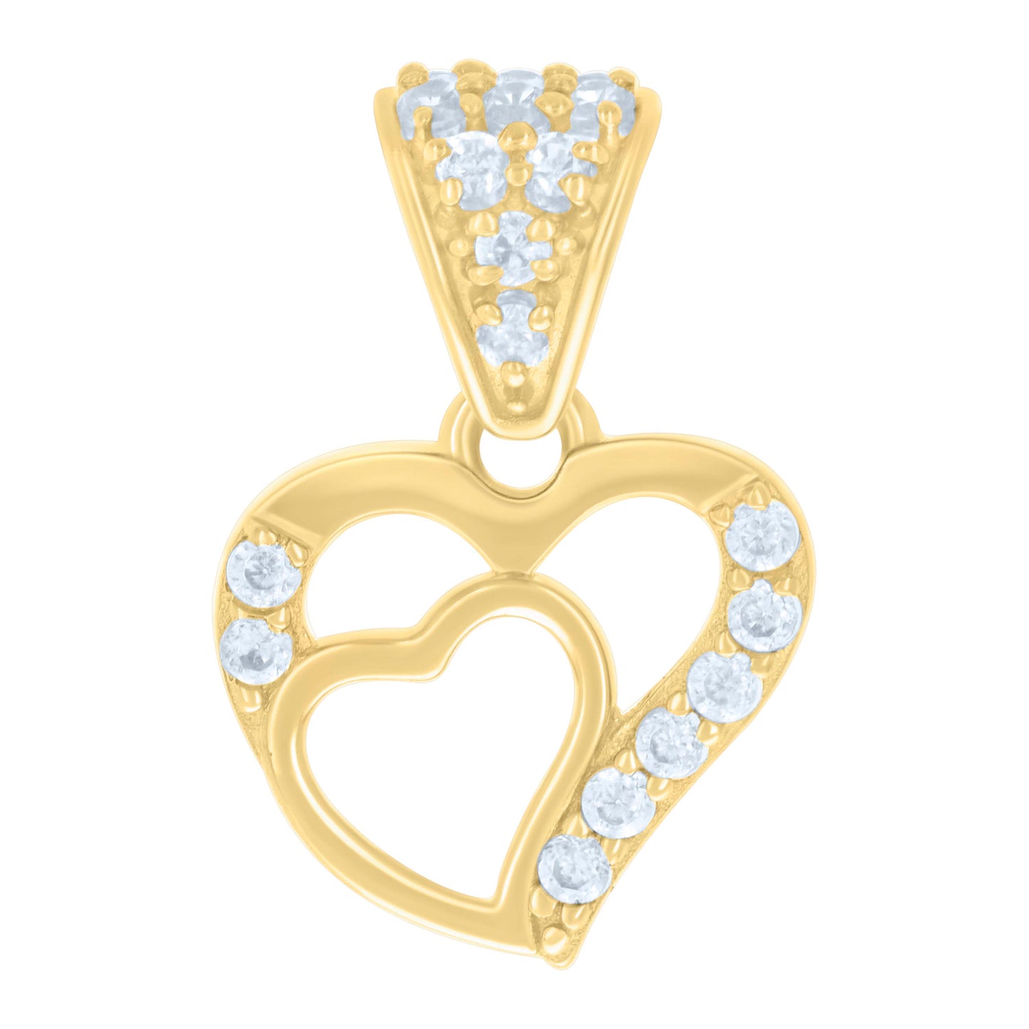 14Kt Gold Cz Pendant