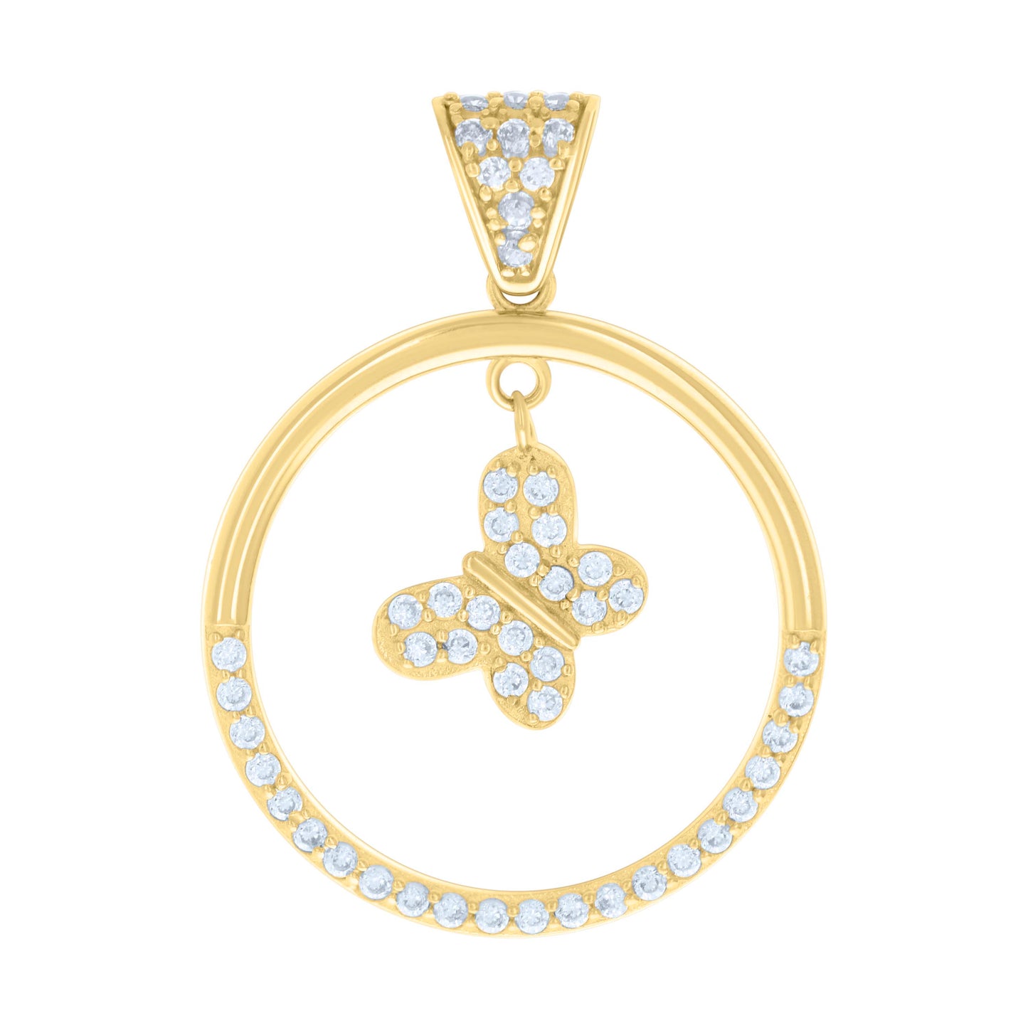 14Kt Gold Cz Pendant