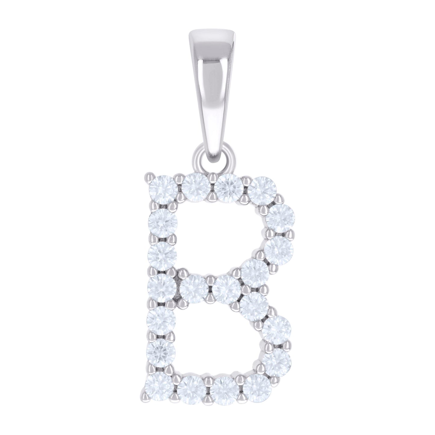 925 Sterling Silver 0.66Ctw Moissanite Pendant Let