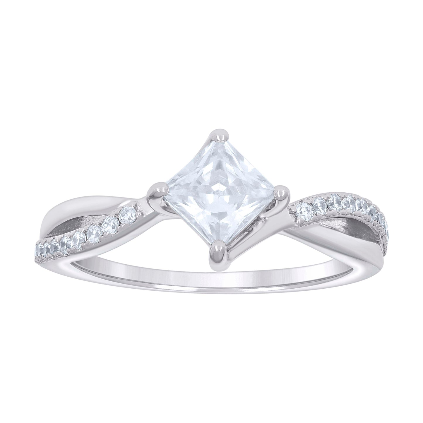 925 Sterling Silver Cz Ring S5