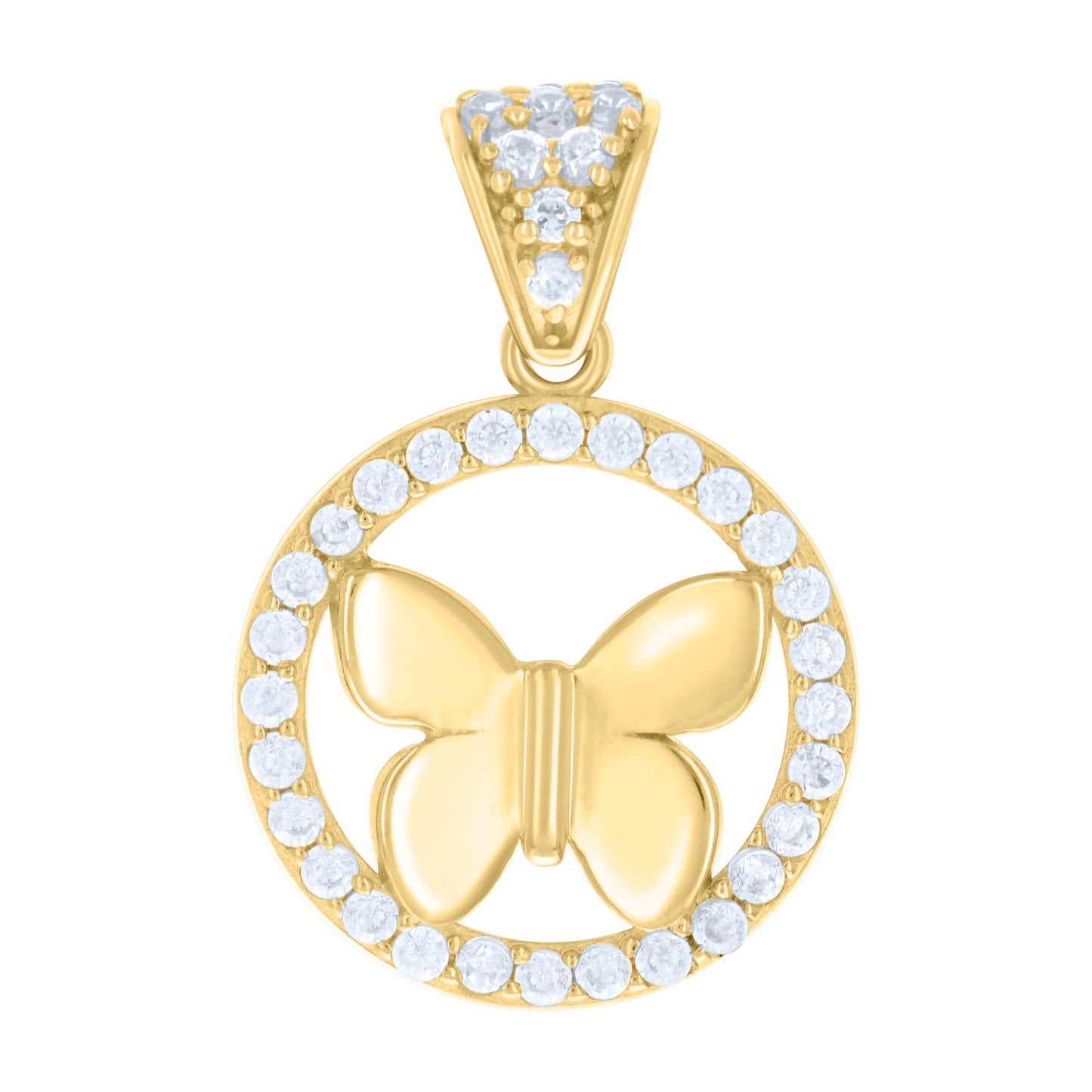14Kt Gold Cz Pendant