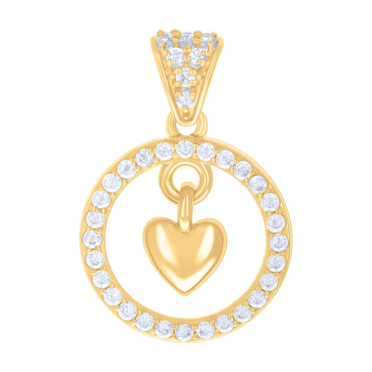 14Kt Gold Cz Pendant