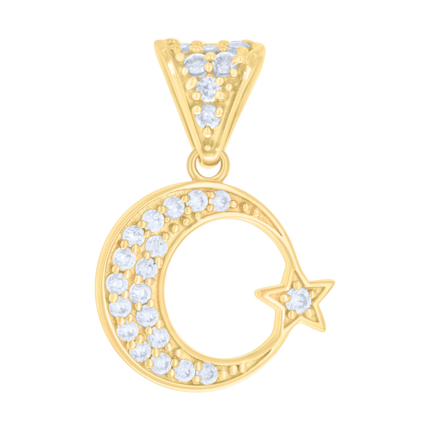 14Kt Gold Cz Pendant