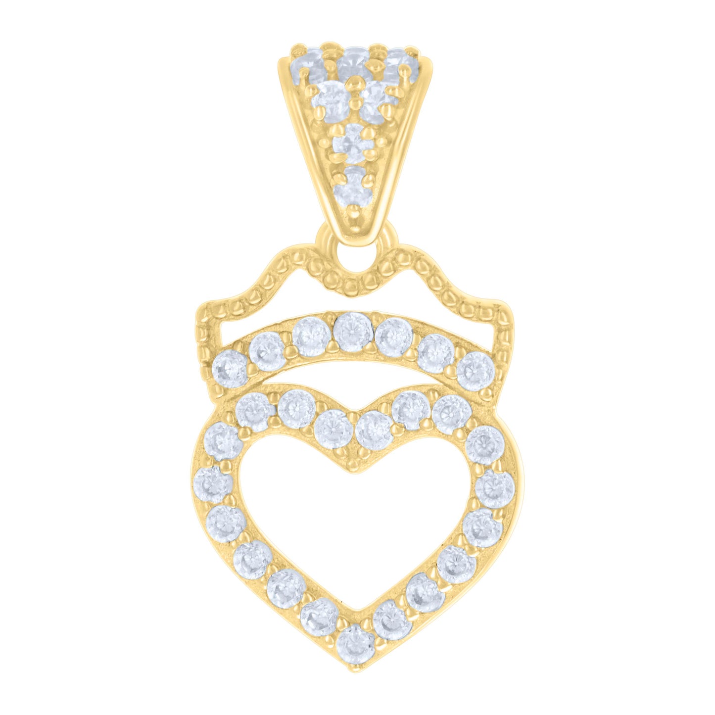 14Kt Gold Cz Pendant