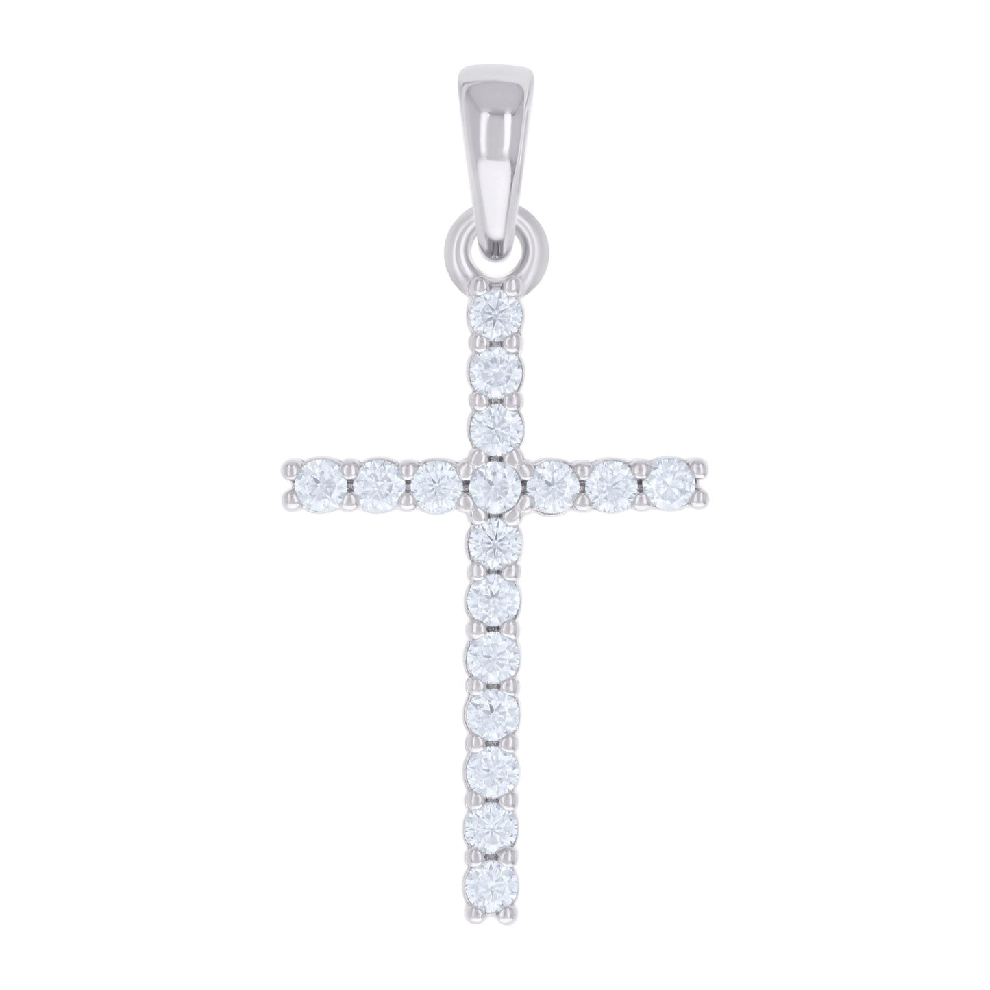 925 Sterling Silver 0.54Ctw Moissanite Pendant