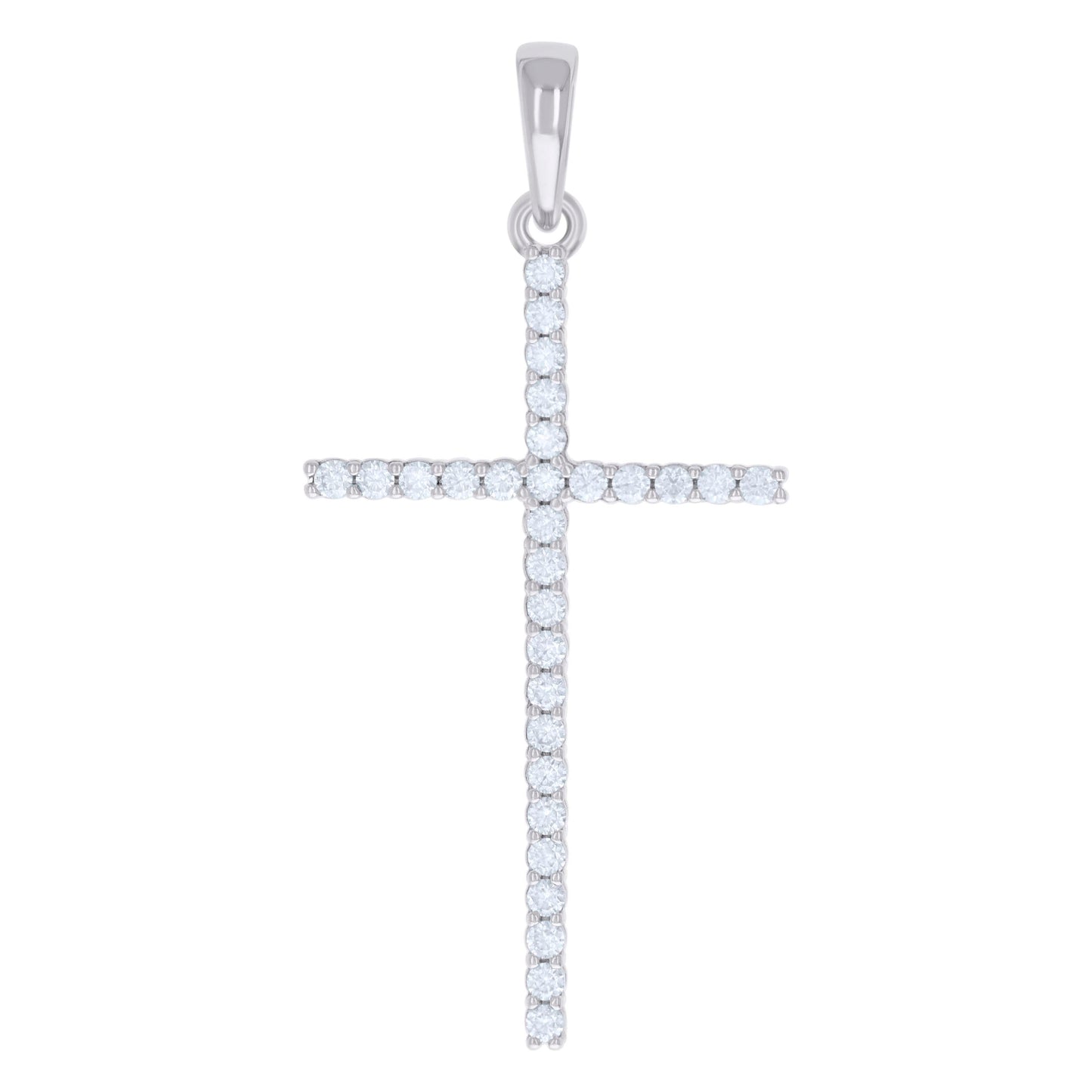 925 Sterling Silver 0.91Ctw Moissanite Pendant
