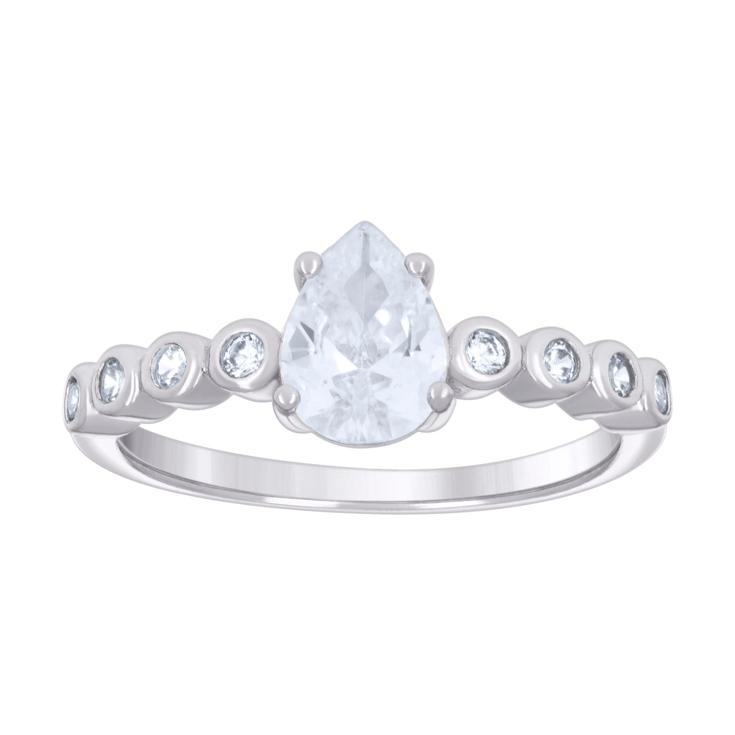 925 Sterling Silver Cz Ring S5