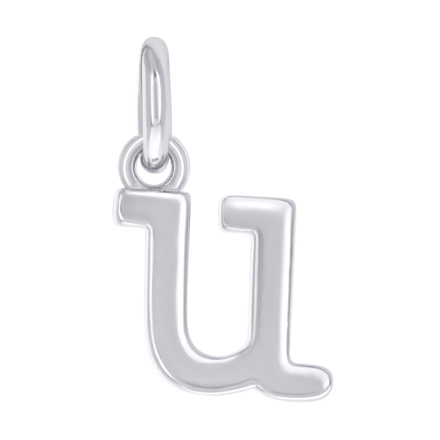 925 Sterling Silver Initial Pendant "U"