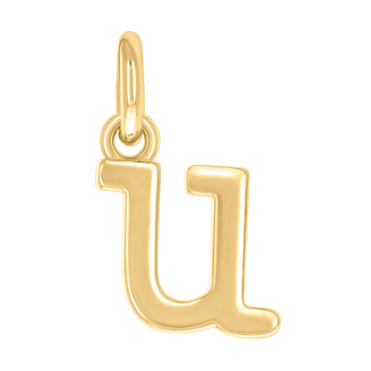 925 Sterling Silver Initial Pendant "U"