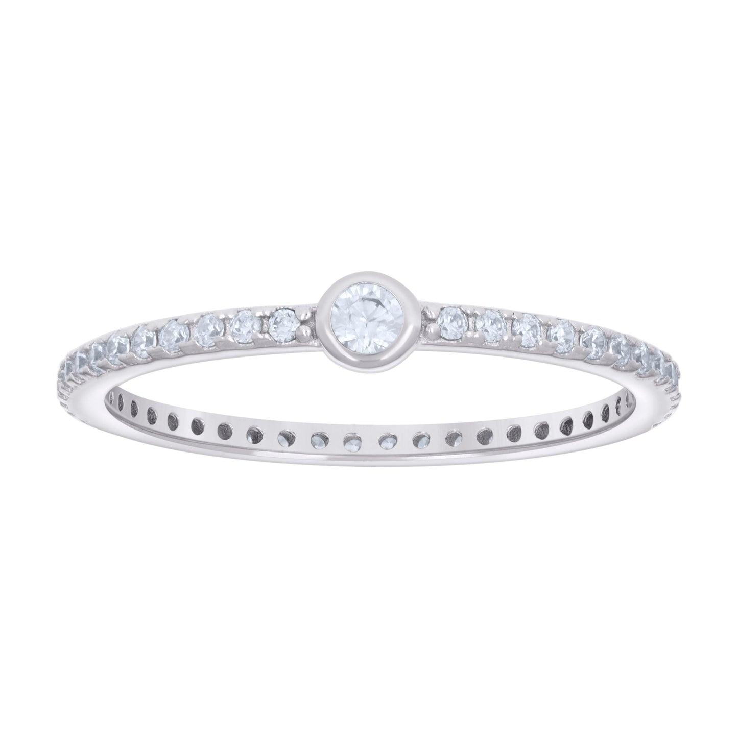 925 Sterling Silver Cz Ring S5