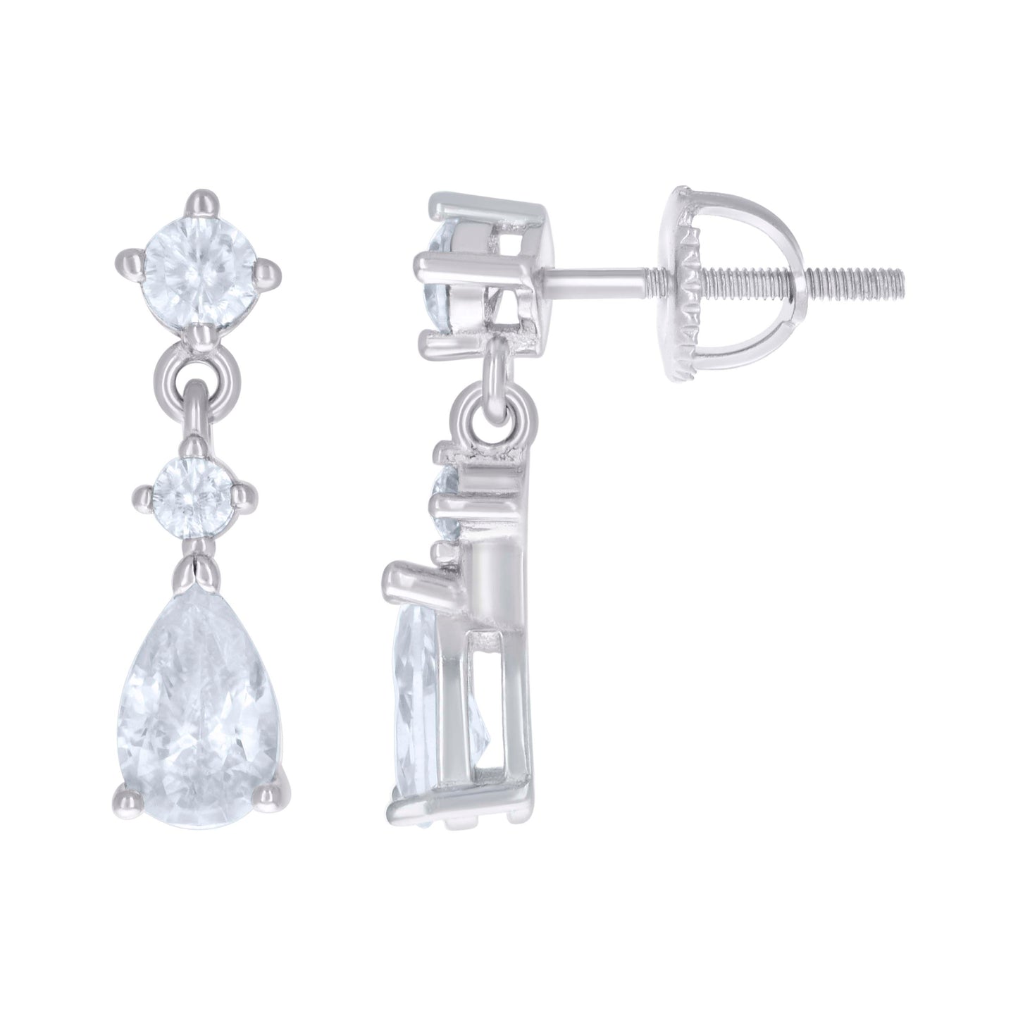 925 Sterling Silver Cz Earrings