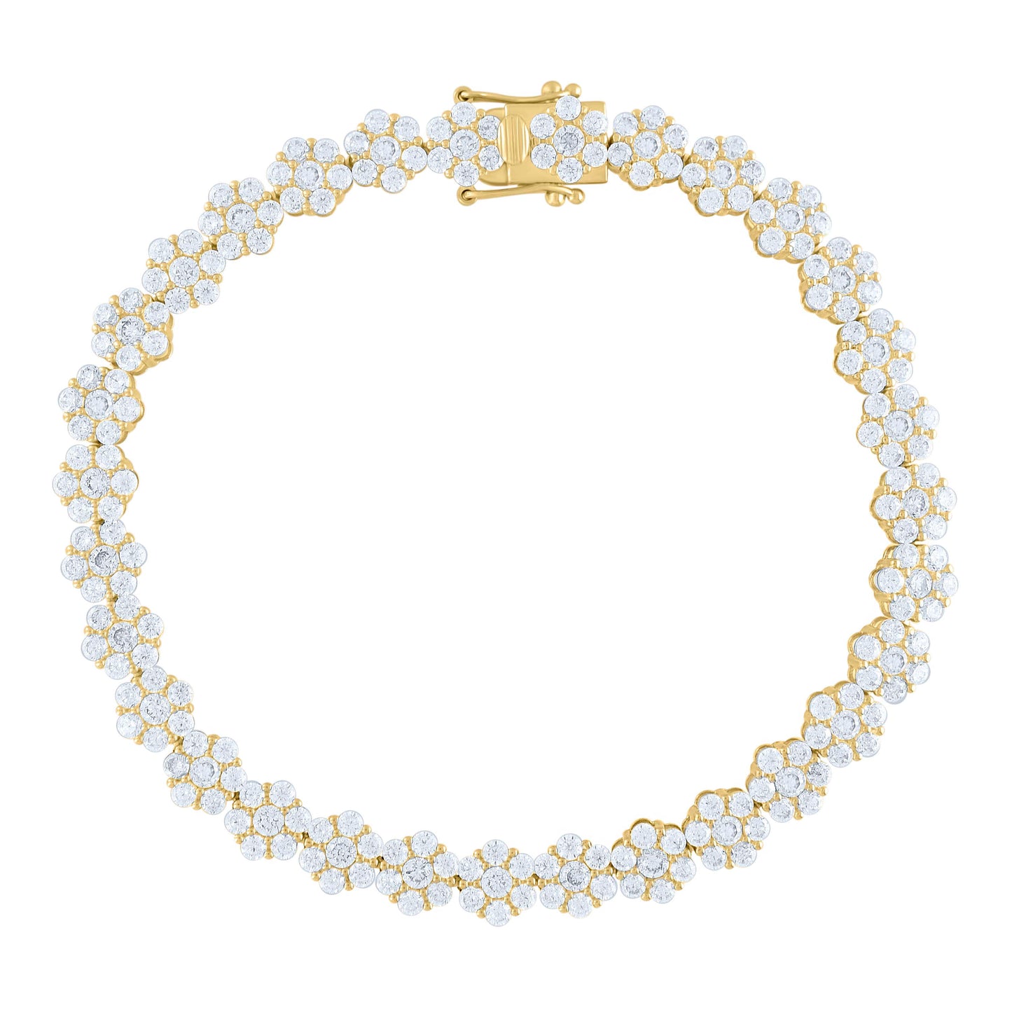 10Kt Gold Cz Bracelet 7.5"