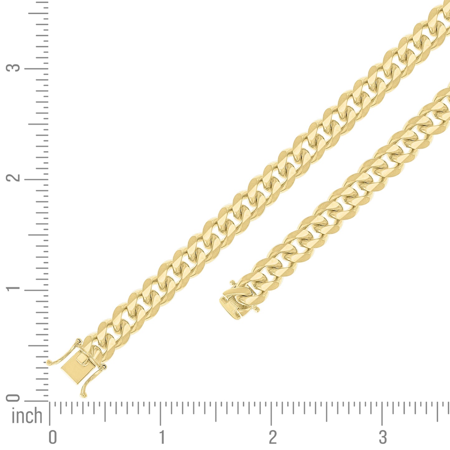 925 Silver Solid Miami Cuban Chain 9.8mm