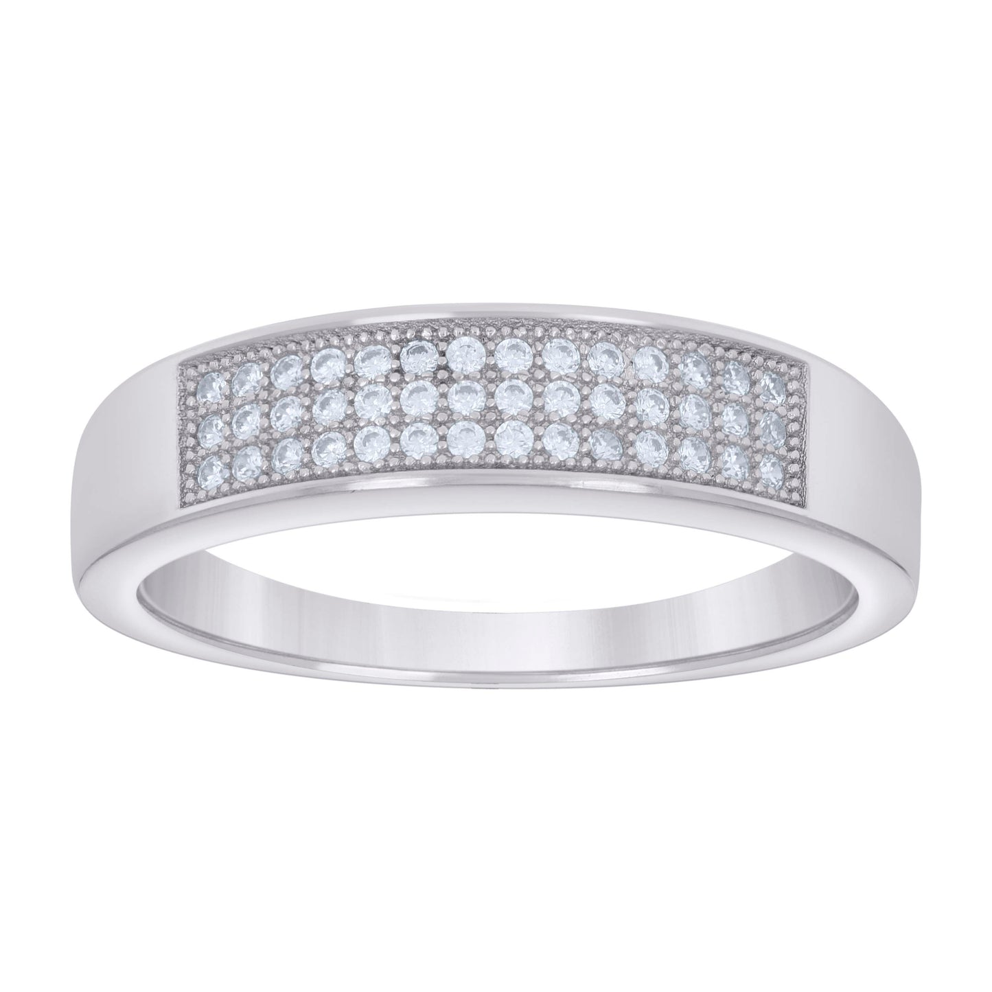 925 Sterling Silver 0.30Ctw Moissanite Ring S6