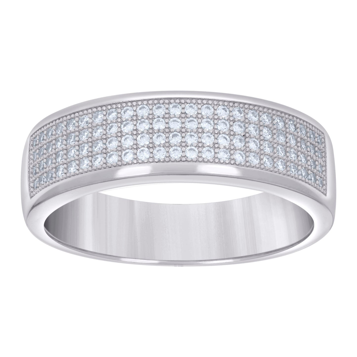 925 Sterling Silver 0.60Ctw Moissanite Ring S6