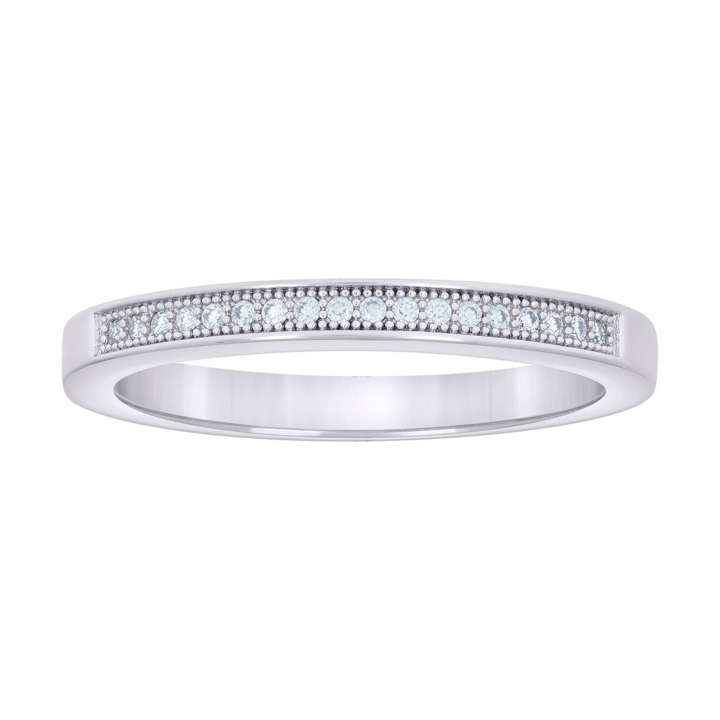 925 Sterling Silver 0.13Ctw Moissanite Ring S6
