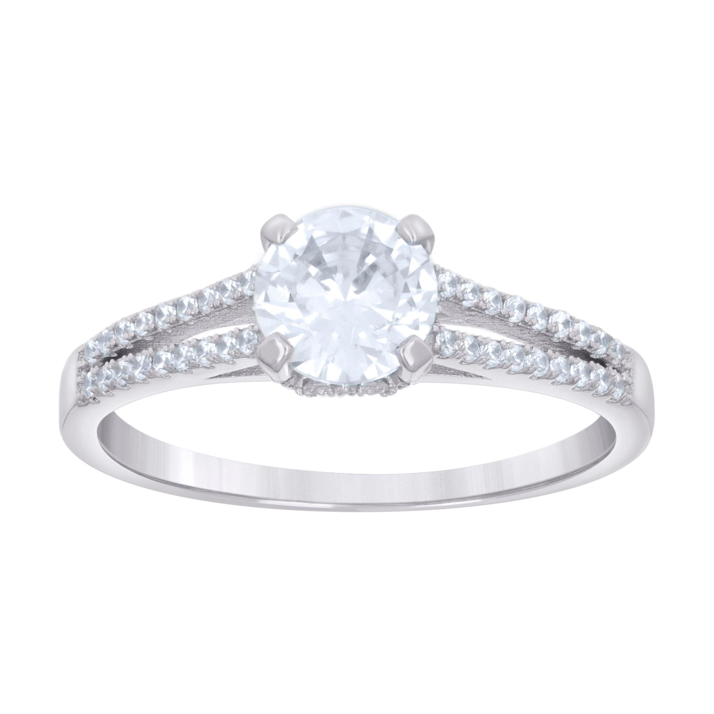 925 Silver Ring With Moissanite S6 Ctw 1.39