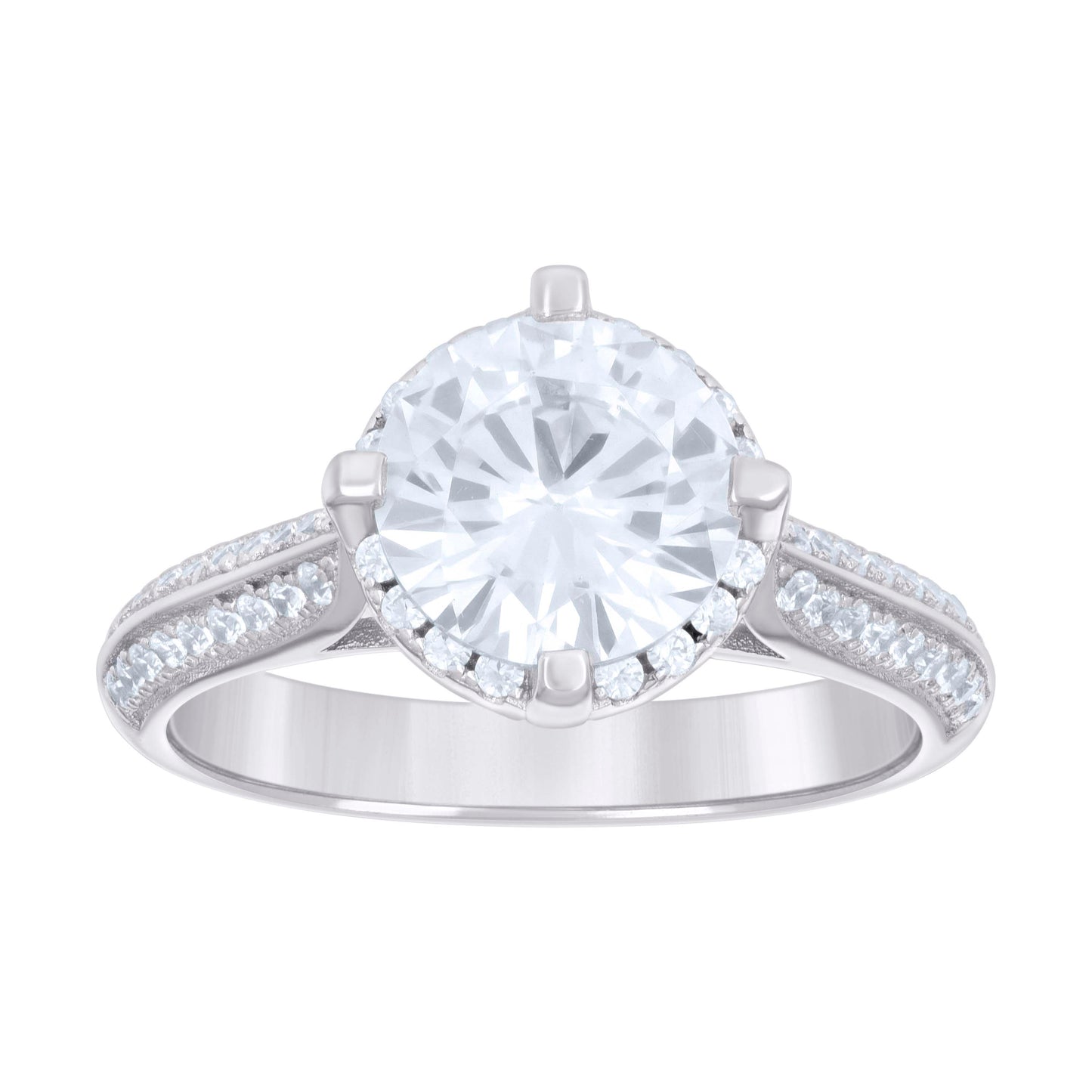 925 Silver Ring With Moissanite S6 Ctw 1.71