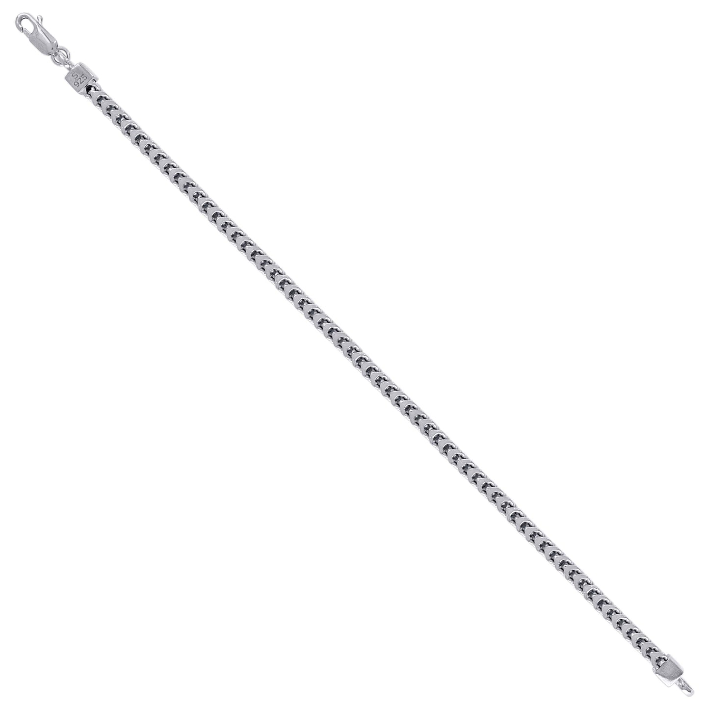 925 Silver Hollow Franco Chain 2.5mm