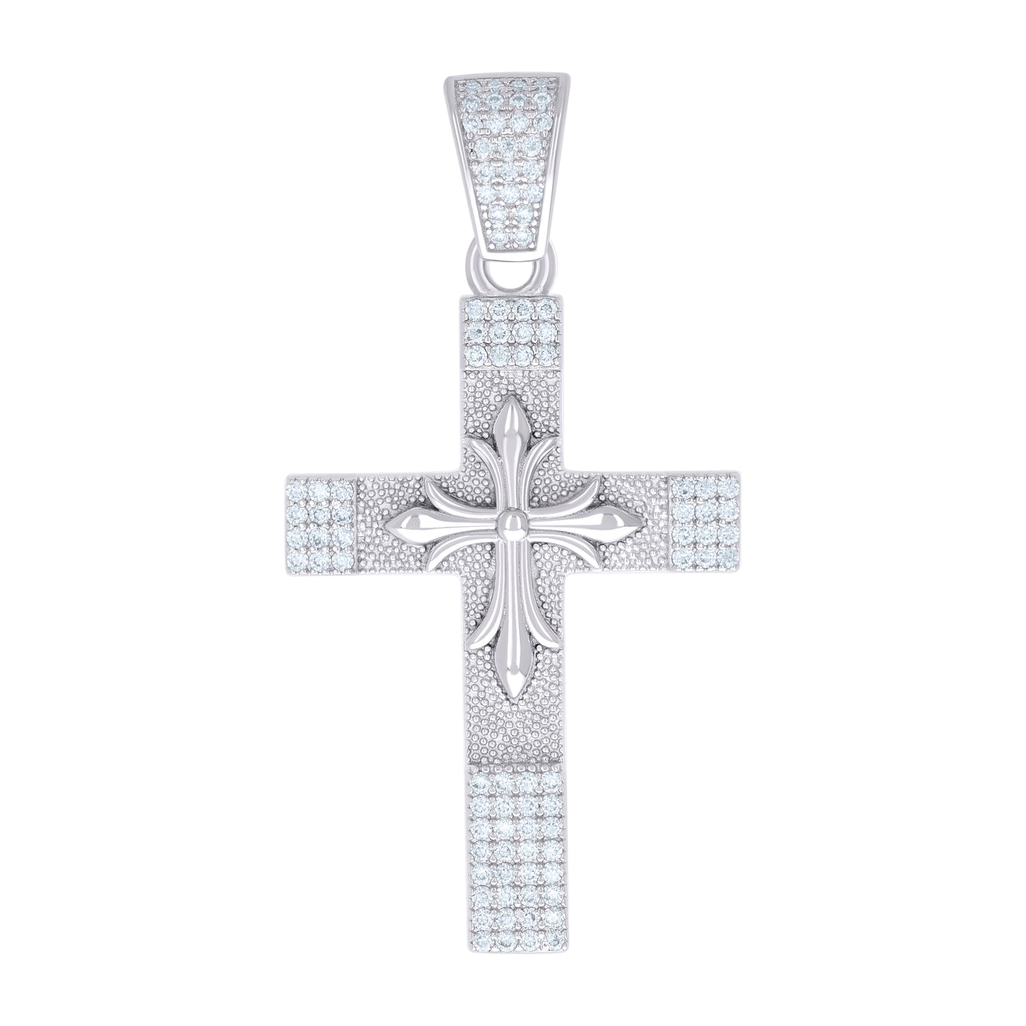 925 Silver Pendant With Moissanite Ctw 0.88