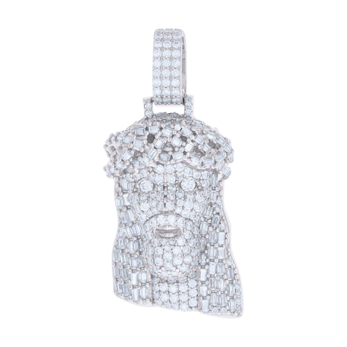 925 Sterling Silver Pendant Moissanite R:1.51Ctw,