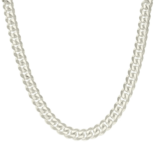 925 Silver Solid Miami Cuban Chain 9.8mm