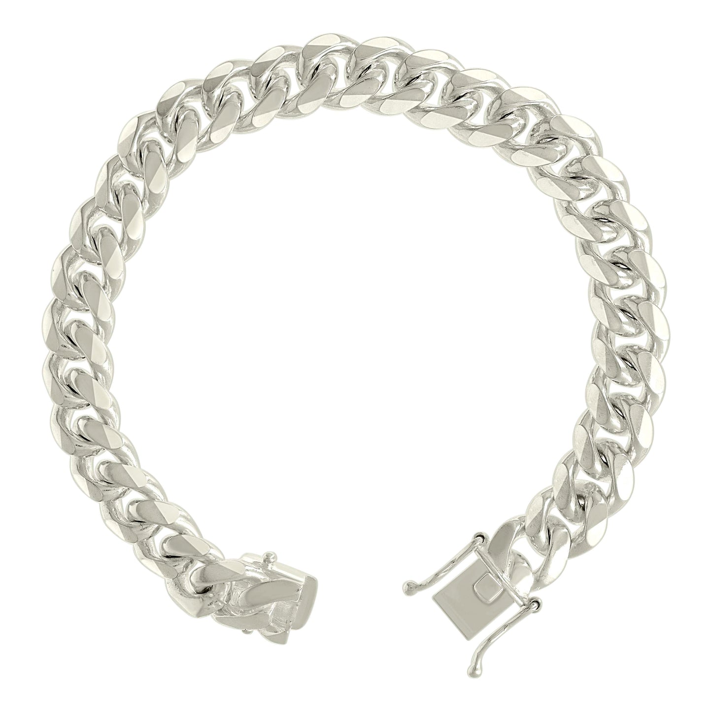 925 Silver Solid Miami Cuban Chain 9.8mm