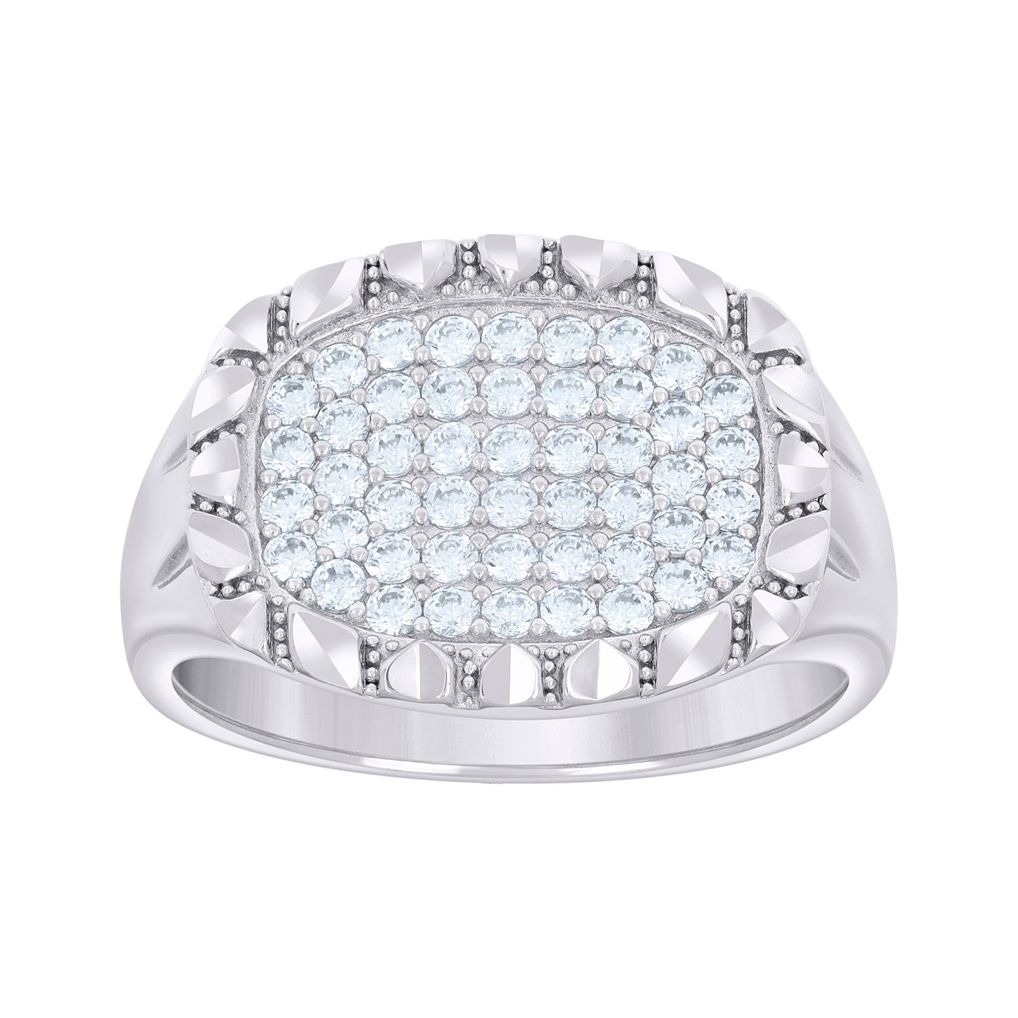 925 Sterling Silver Cz Ring S8