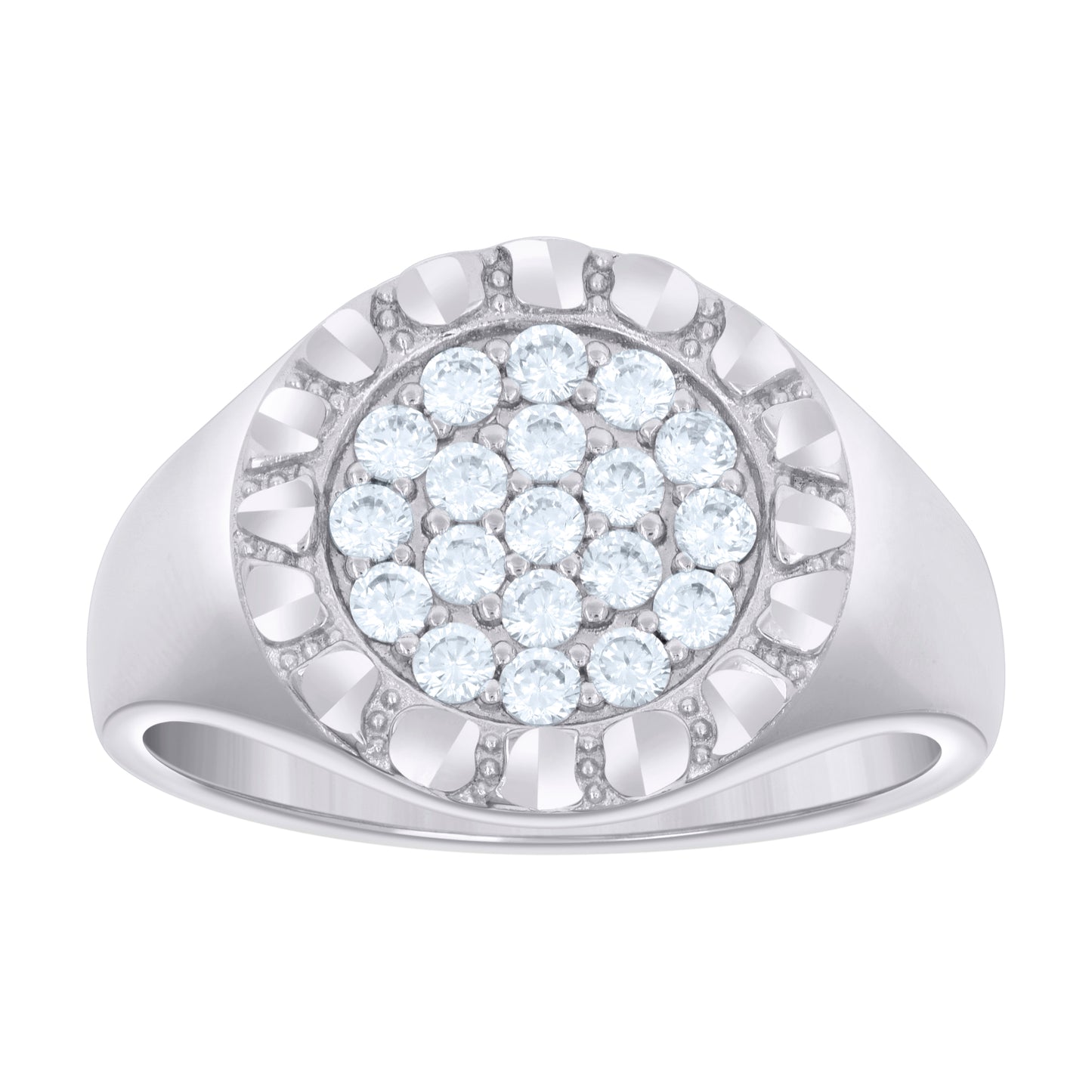 925 Sterling Silver Cz Ring S8