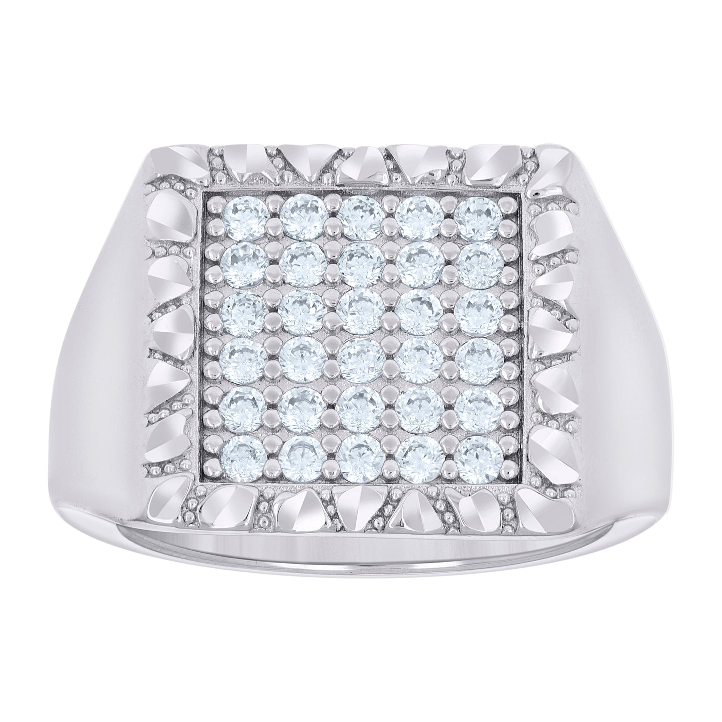 925 Sterling Silver Cz Ring S8