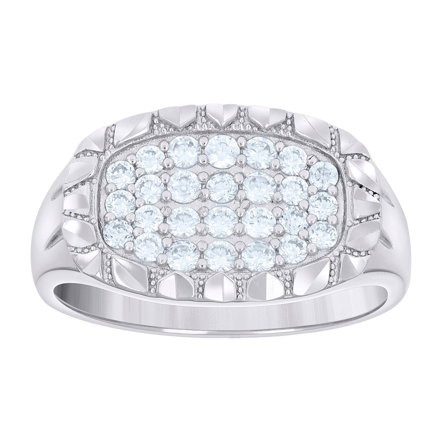 925 Sterling Silver Cz Ring S8