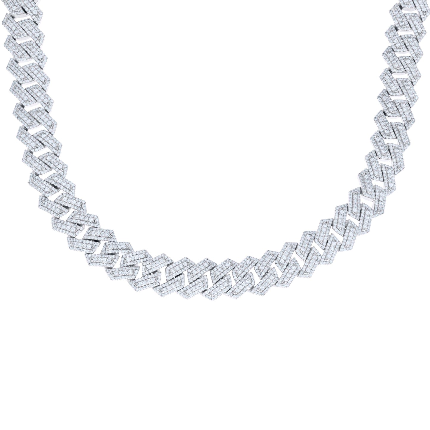 925 Sterling Silver Moissanite Chain 14mm