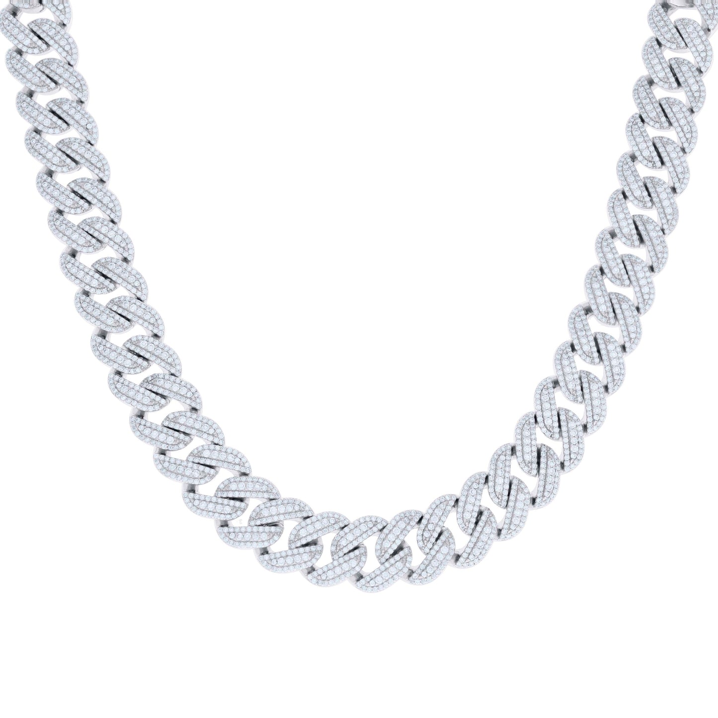 925 Sterling Silver Moissanite Chain 14mm-8.5"-22"