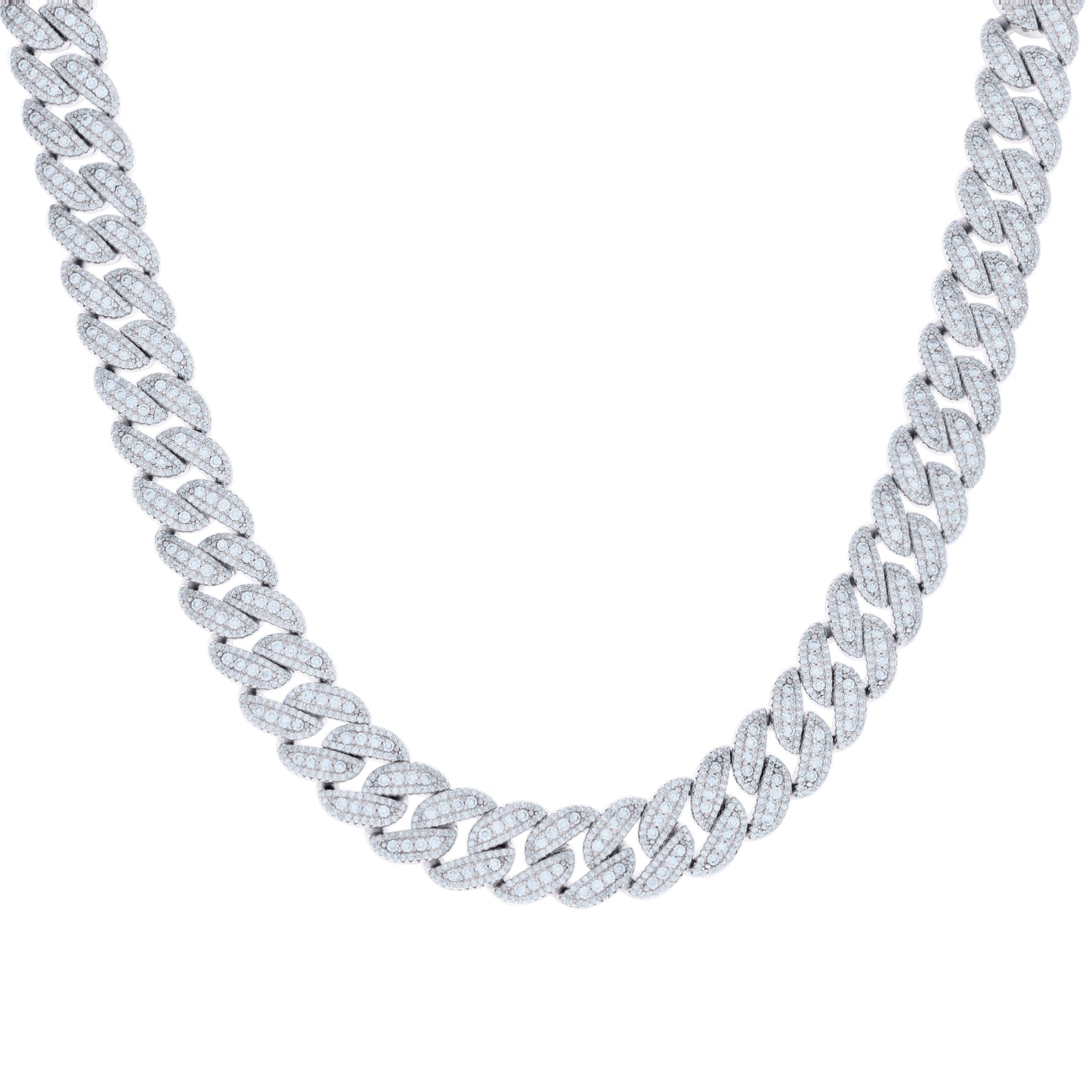 925 Sterling Silver Moissanite Chain 10mm